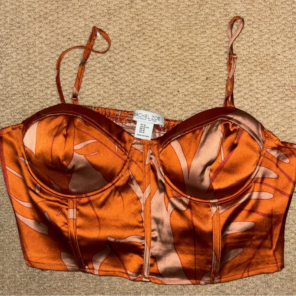 RACHEL ZOE Las Angeles New York spagg strap tank. It’s orange/brown. Size XL.
